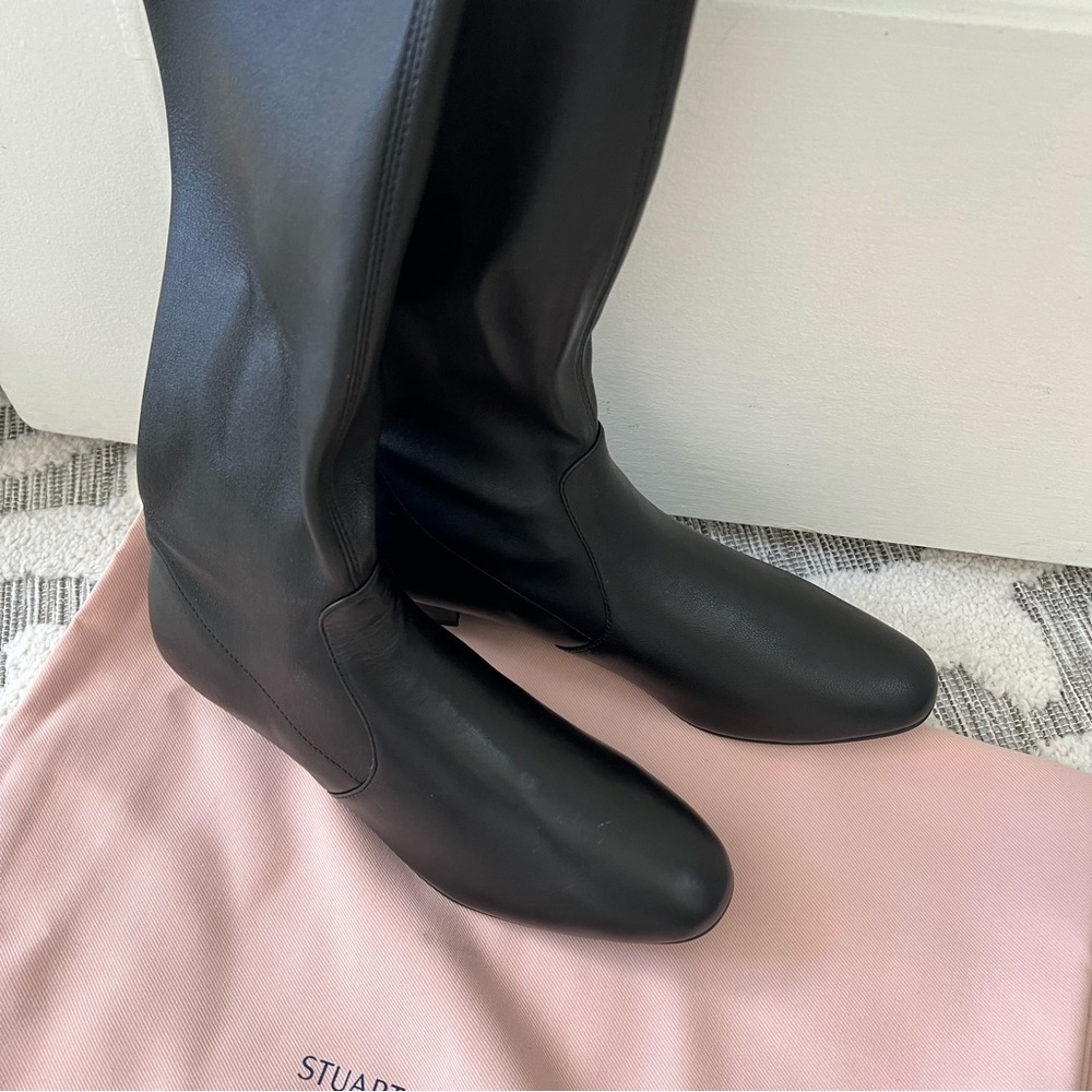 Stuart Weitzman Genna Over-the-Knee Boot in Black Leather Size 7 NWT - Picture 6 of 10